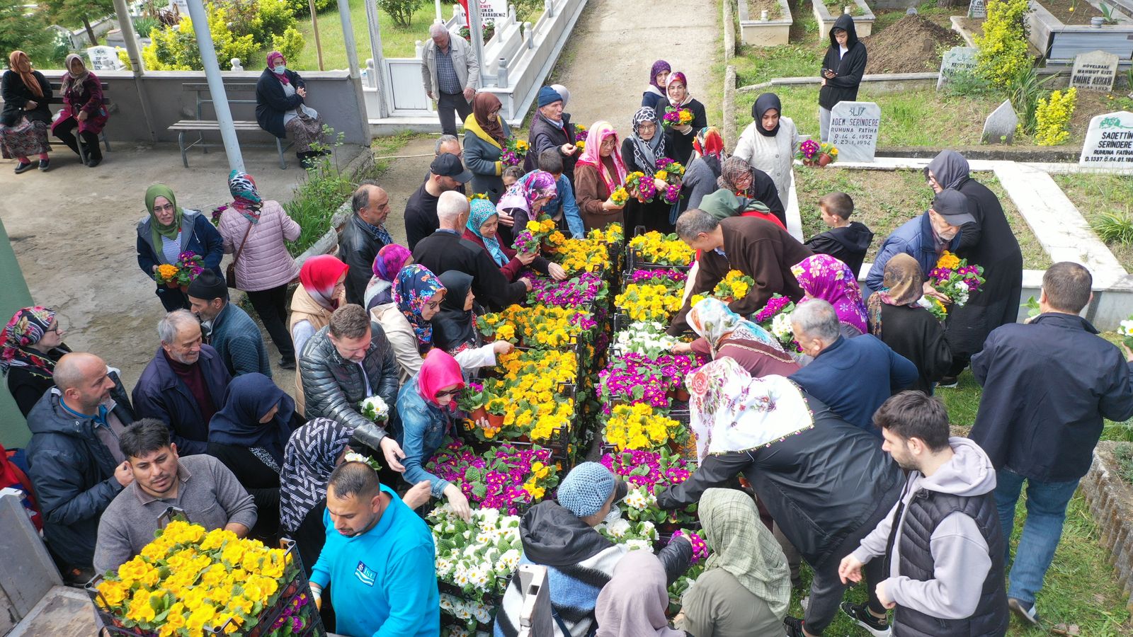 ehitlikler ve Mezarlklar Bayramda iek At