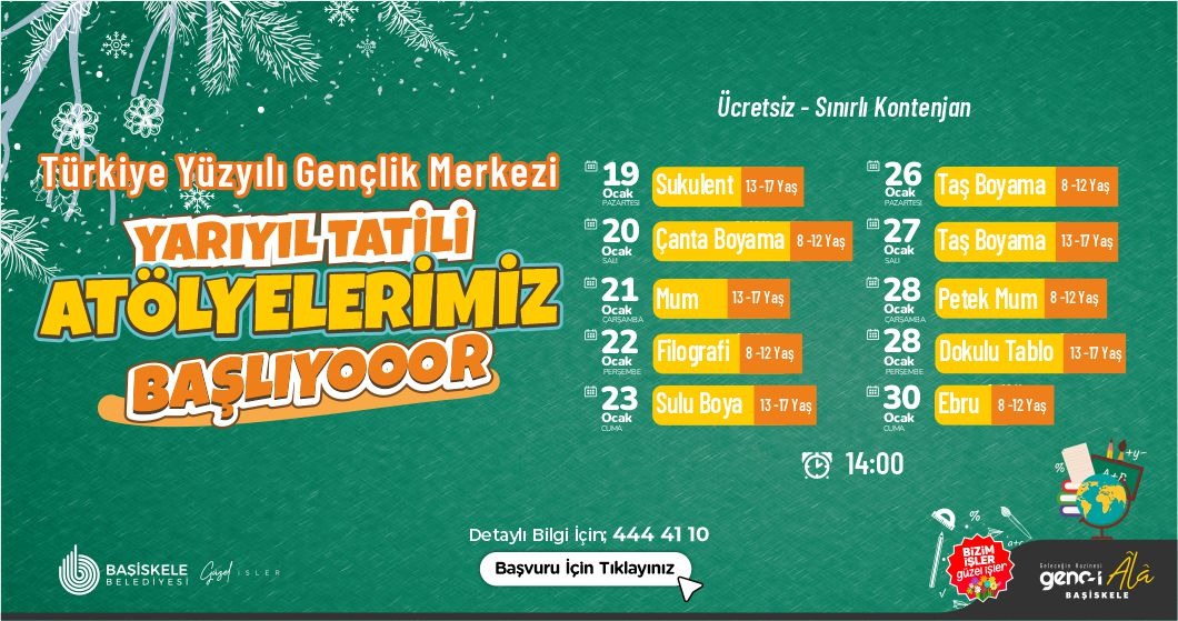 Ba�iskele�de Yar�y�l Tatili At�lyeleri Ba�l�yor