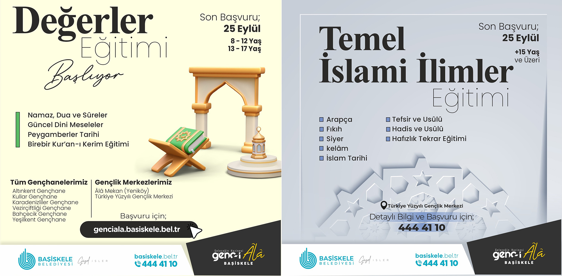 Deerler Eitimi ve Temel slami limler Eitimi Balyor