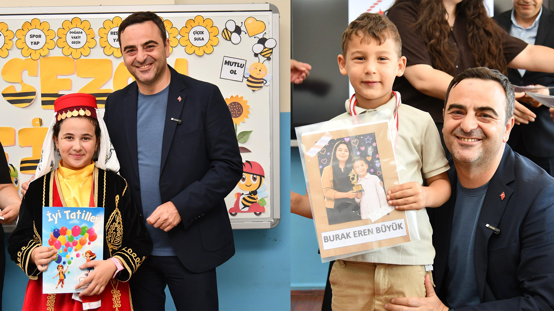 Ba�kan �zl� ��rencilerin Karne Heyecan�na Ortak Oldu