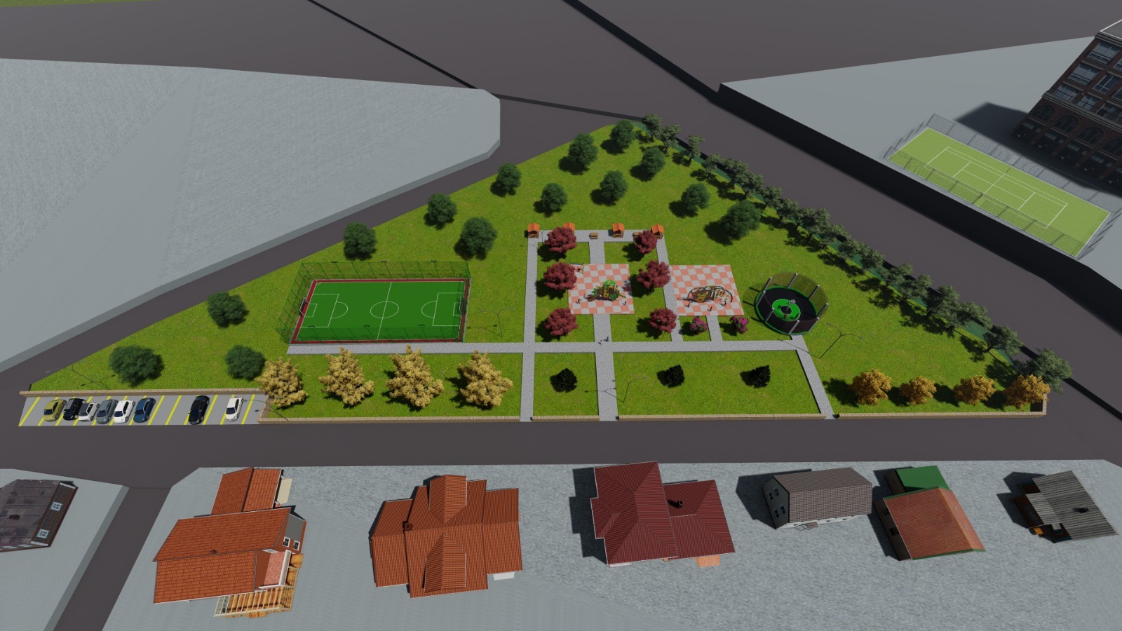 Baiskeleye 7 Bin 300 Metrekarelik Yeni Park