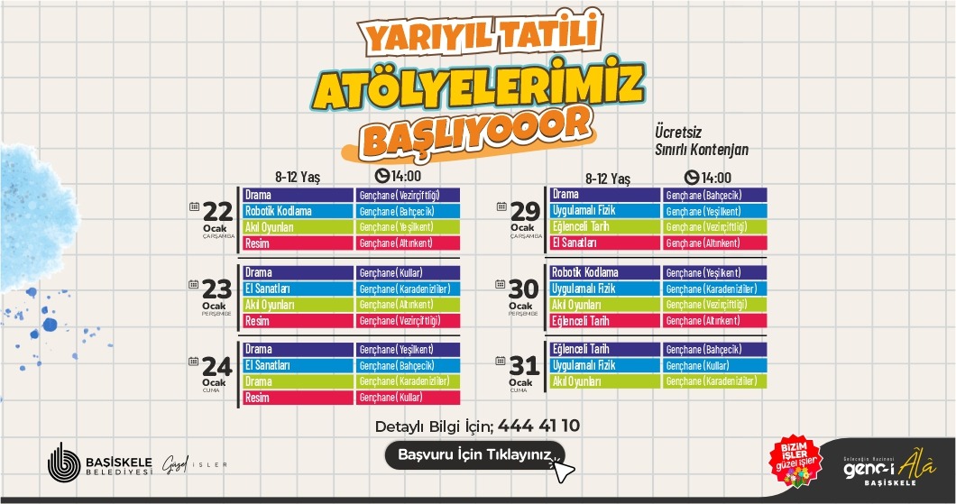 Yaryl Tatilinde ocuklar Yine Atlyelerde Olacak