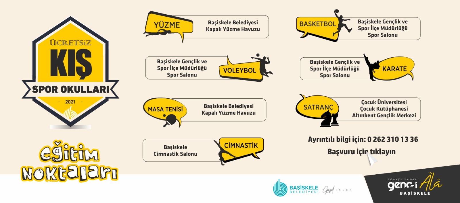 Baiskele cretsiz K Spor Okullar Balyor