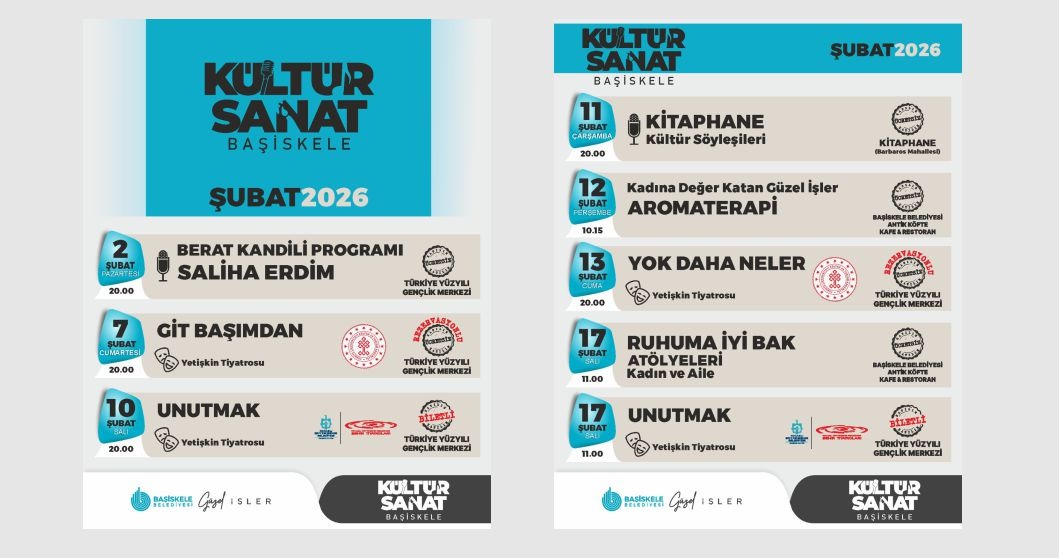 �ubat Ay� Etkinlik Takvimi Yay�nland�