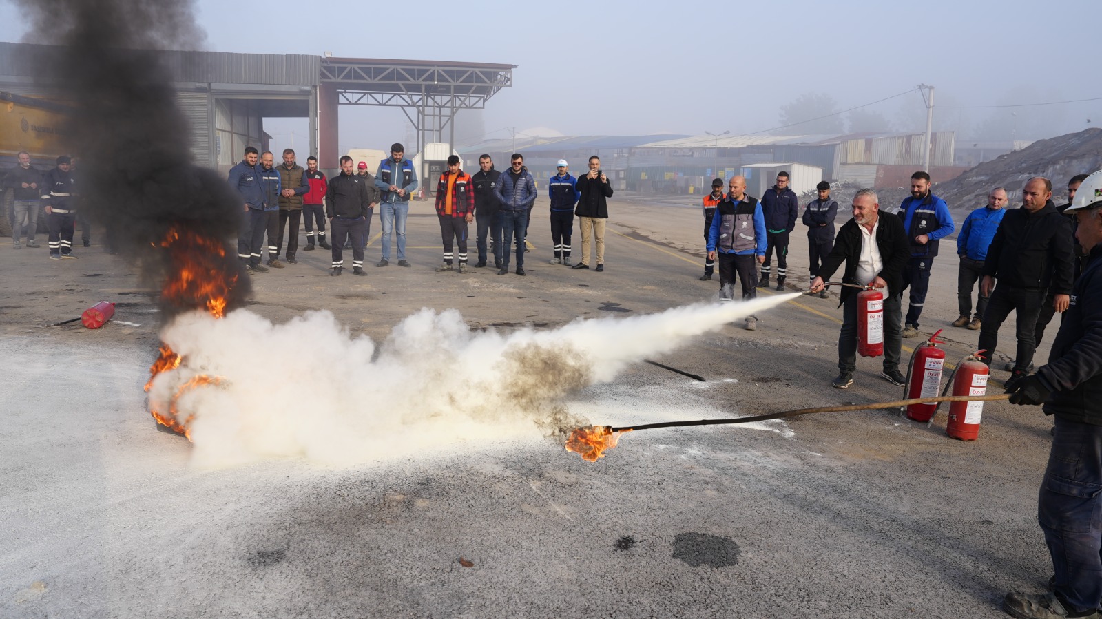 Baiskele Belediyesi Personeline Yangn Tatbikat