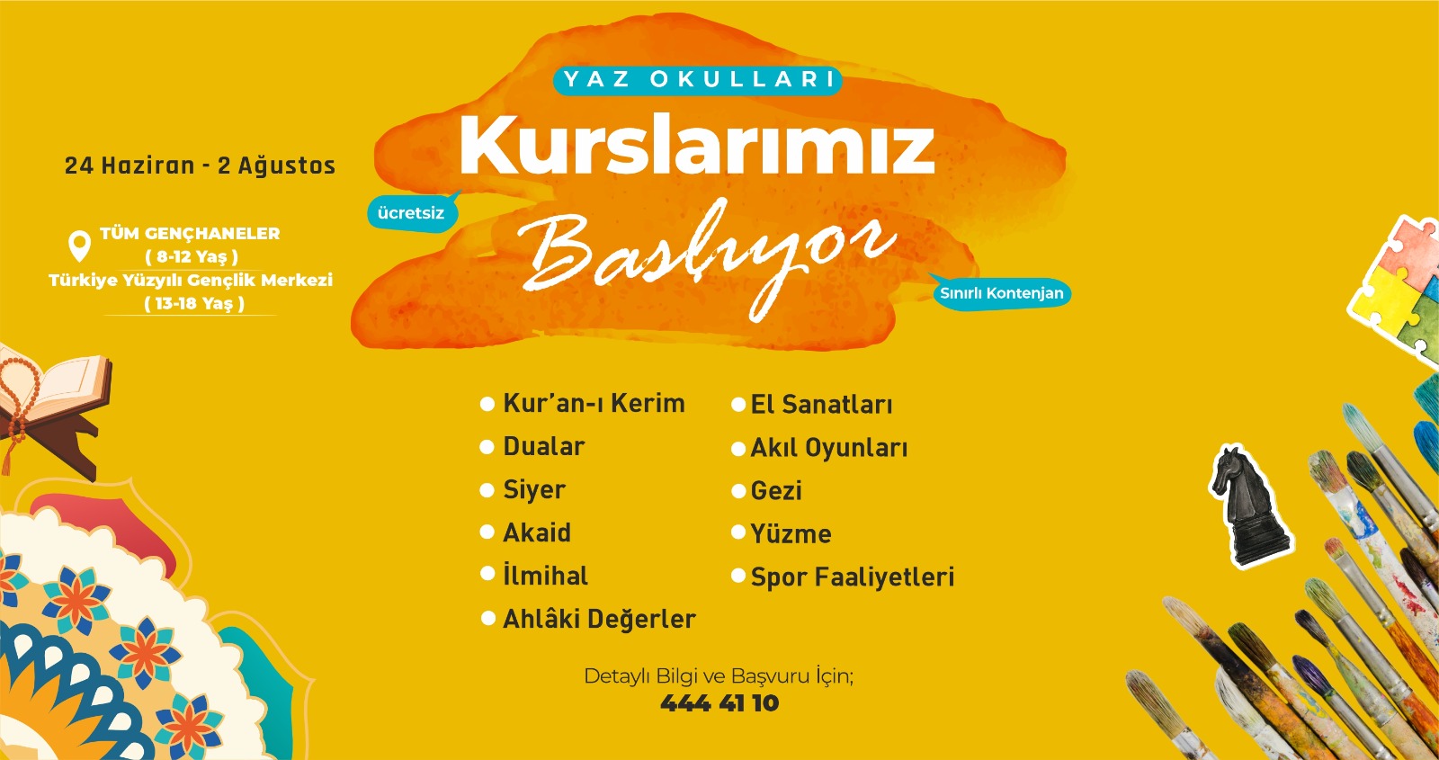 Baiskeleli Genler Bu Yaz da Eitimden Eitime Koacak