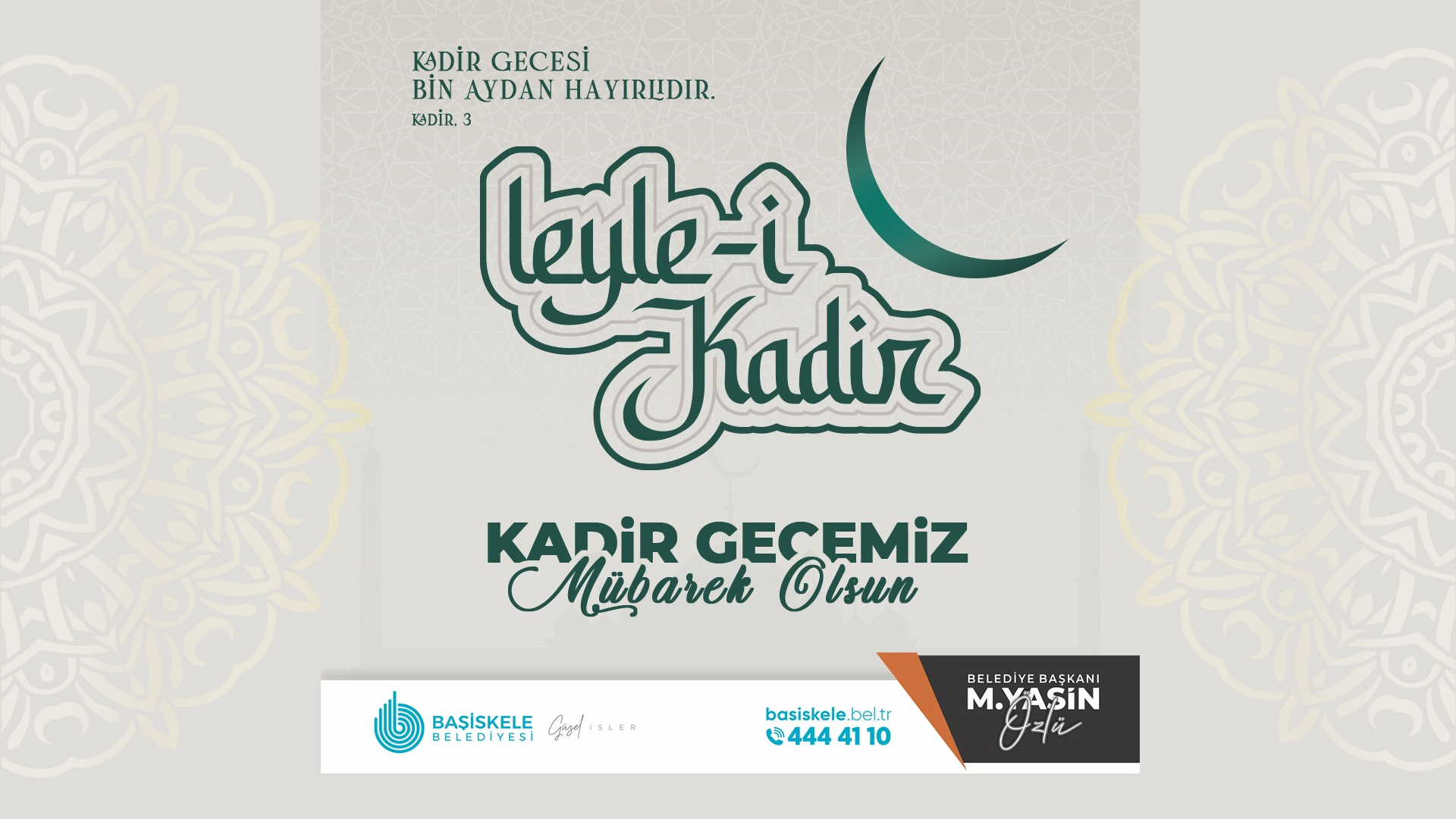 Bakanmz M. Yasin zlden Kadir Gecesi Mesaj